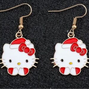 Hello Kitty Christmas earrings